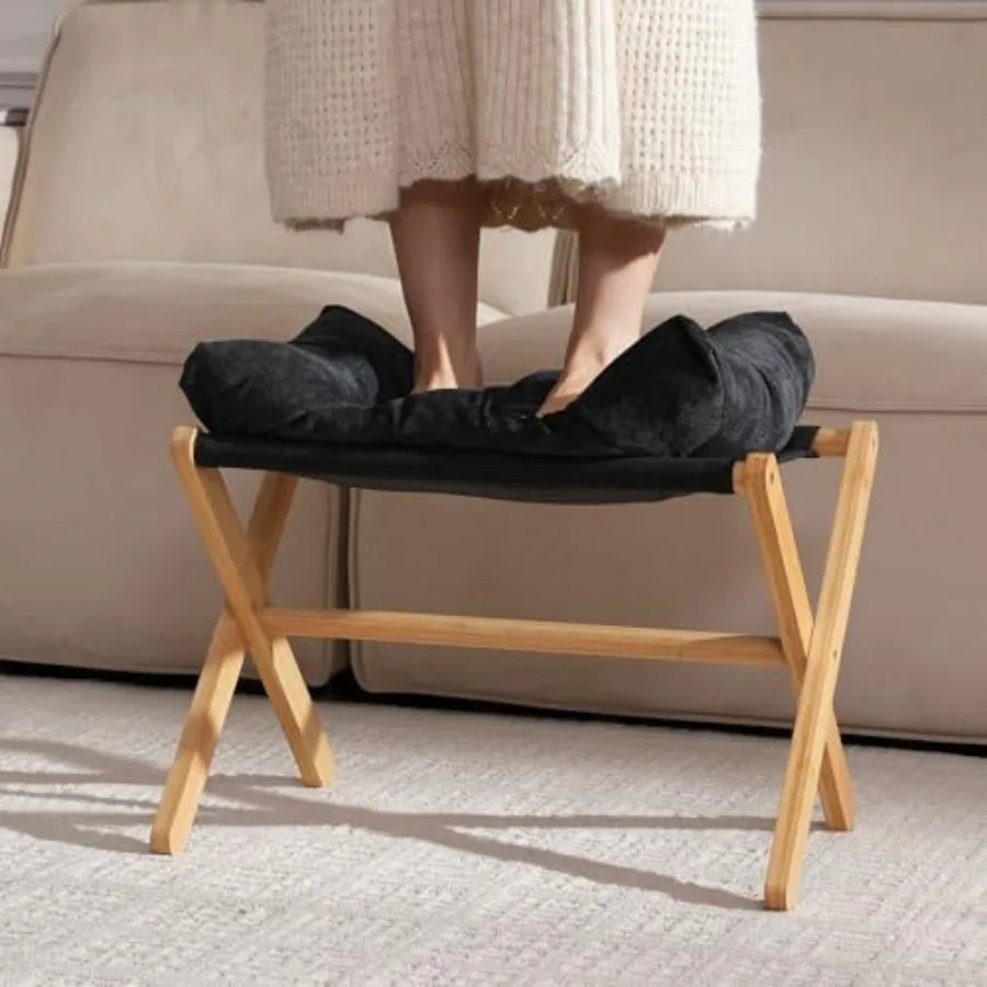 Feet Rest- Bamboo Foldable Stool