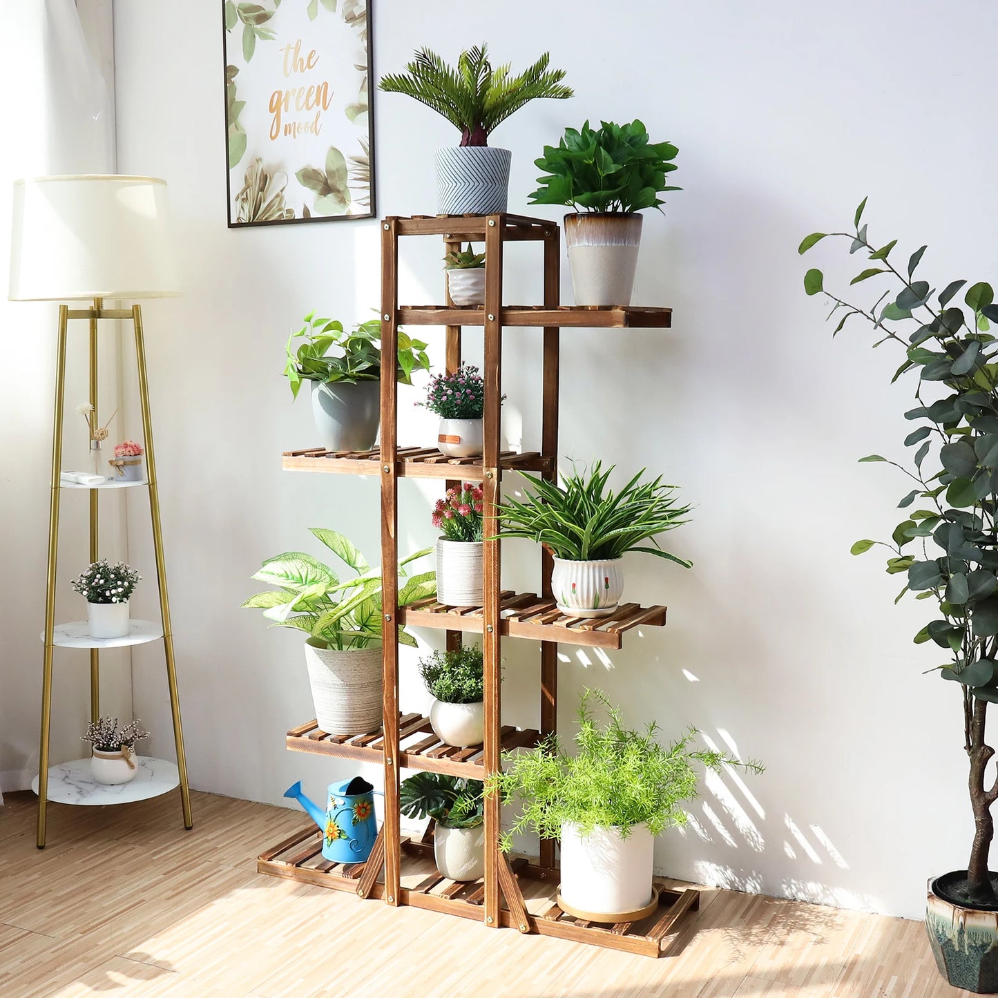 6 Tier Wooden Plant Stand Holder