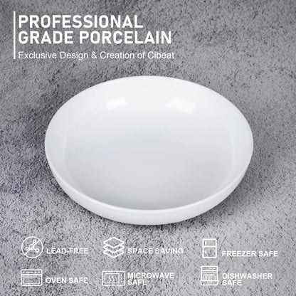 22 Ounce Porcelain Pasta Bowls Set