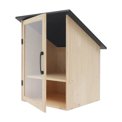 Wooden Bookshelf Library Box with Desktop Drawers