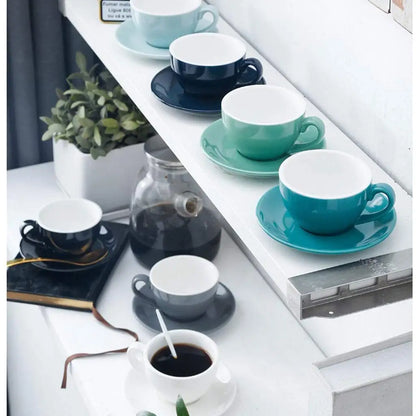 Fashion Ceramic Coffee Cup with Saucer Set