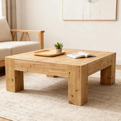 Solid Wood Square Coffee Table