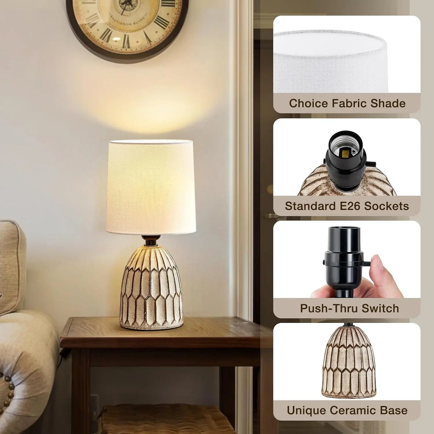 Set of 2 Ceramic Table Lamps