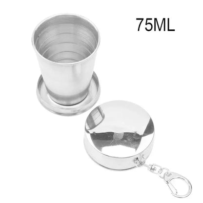 1PC Stainless Steel Folding Cup