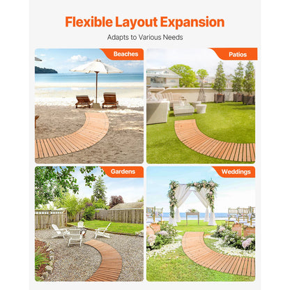 Wooden Walkway Non-Slip Roll Out Garden