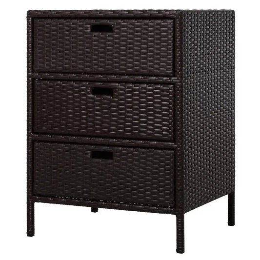 Outdoor Towel Cabinet Rattan Pool Storage Organizer