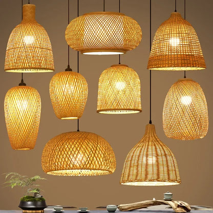 Bamboo Pendant Lamps Ceiling Lights