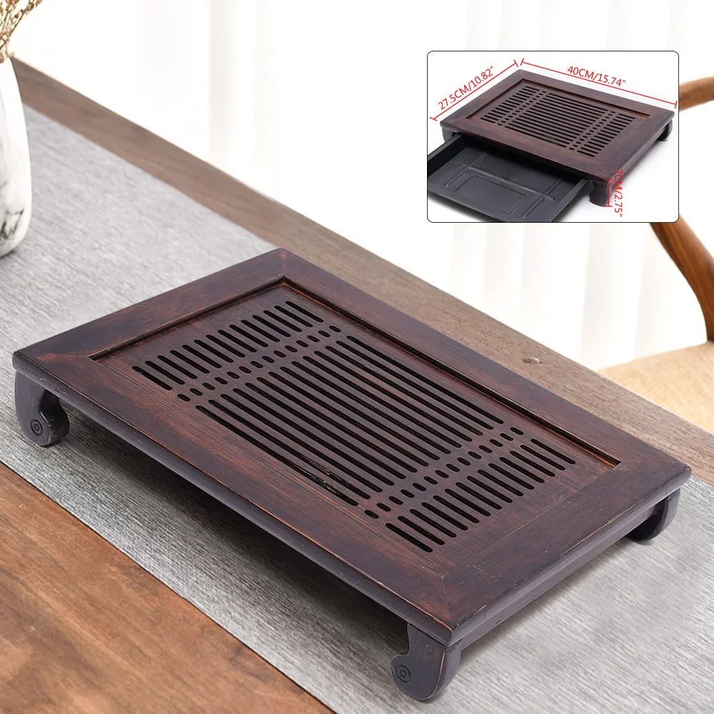 Portable Tea Storage Cabinet Tea Tray