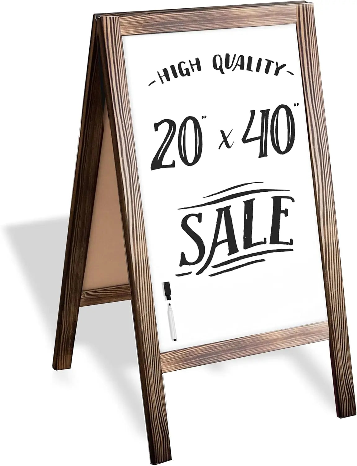 Magnetic Whiteboard Rustic Wood  Board for Businesses