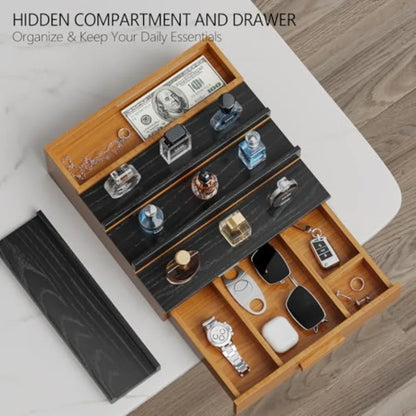 Solid Walnut Cologne Organizer Display Shelf