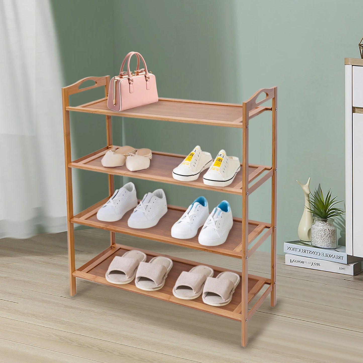 Entryway Storage Rack Shoe Display Organizer
