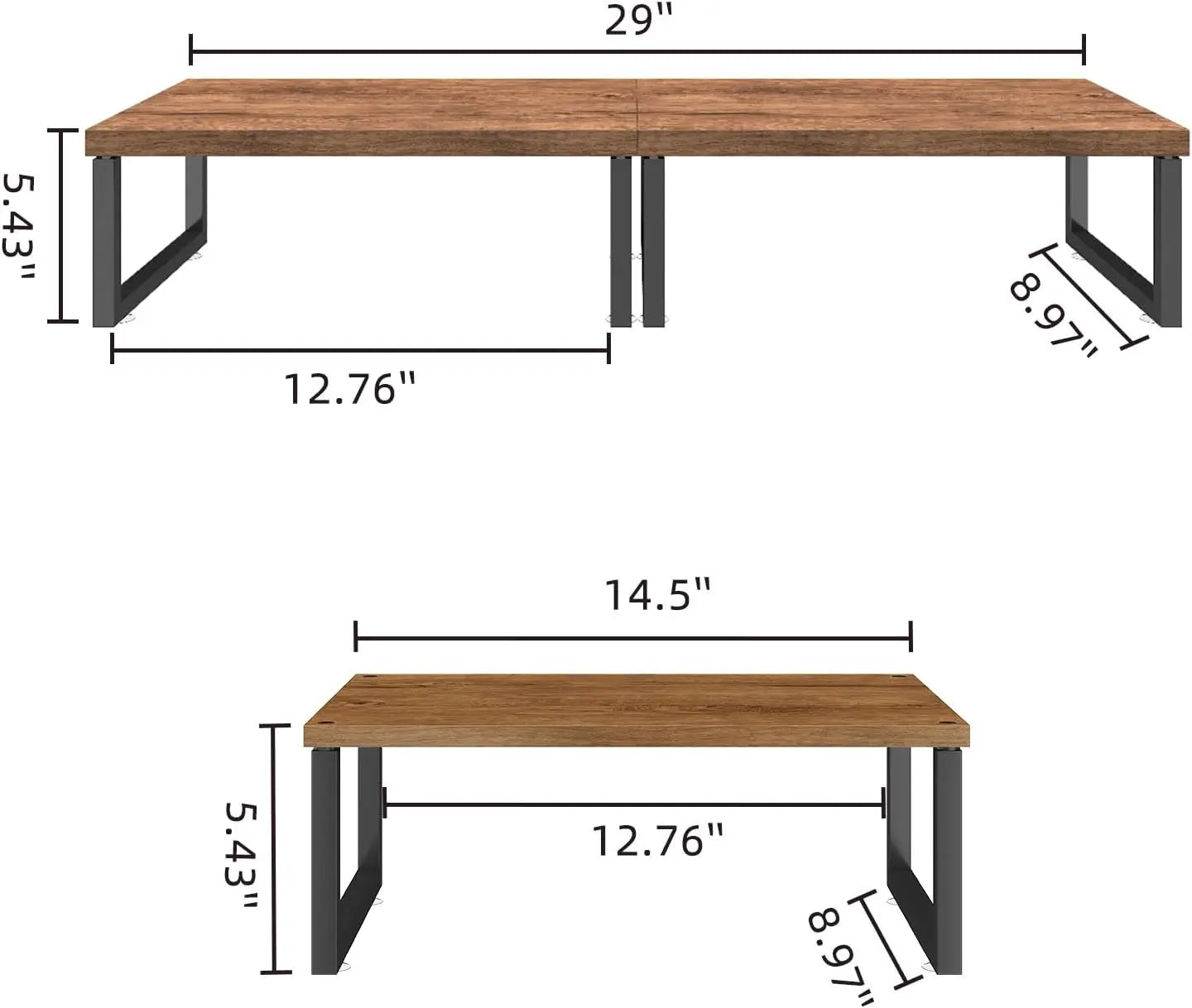 2-Pack Wood Monitor Stand Riser