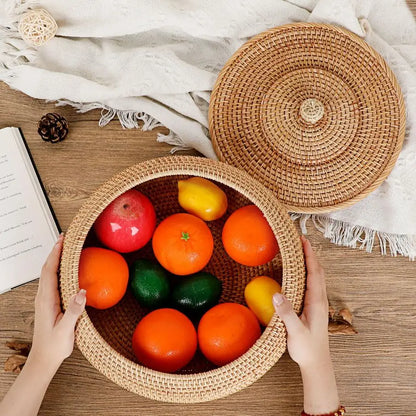 Woven Bread Basket Natural Rattan Basket