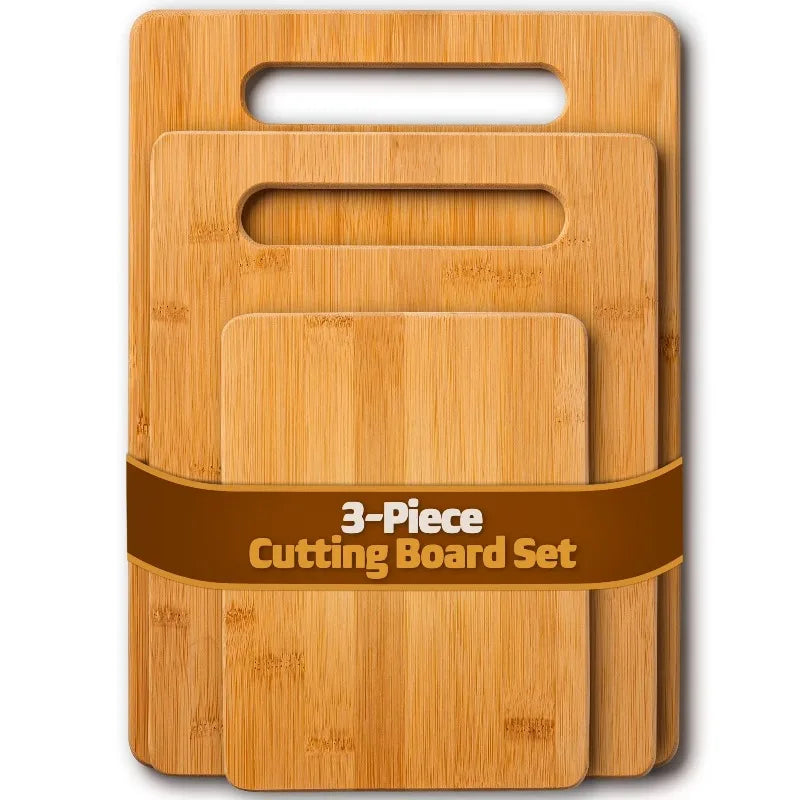Bamboo Cutting Boards for Kitchen with Handles