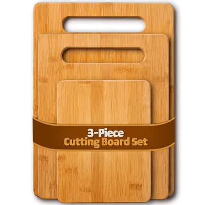 Bamboo Cutting Boards for Kitchen with Handles