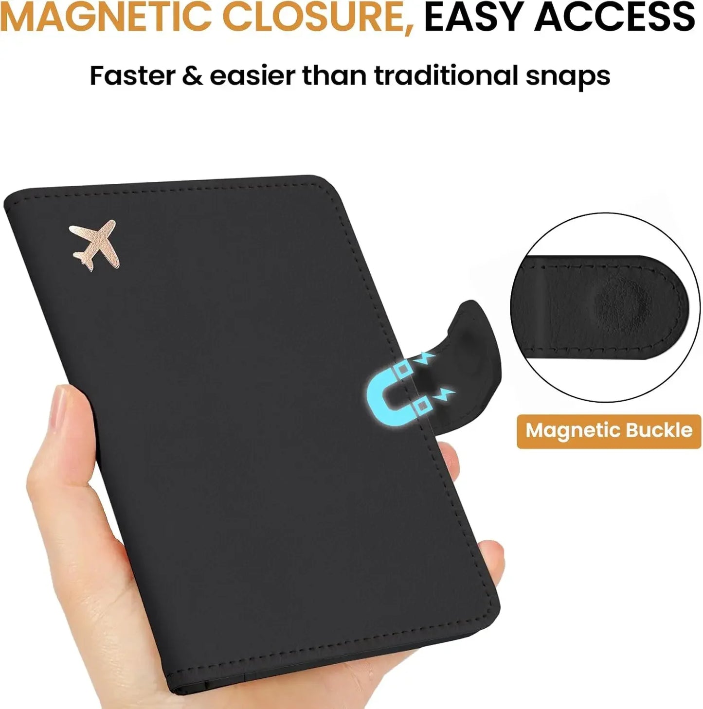 RFID Blocking Leather Passport Holder