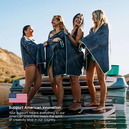 Microfiber Beach Towel Set with Carrying Case