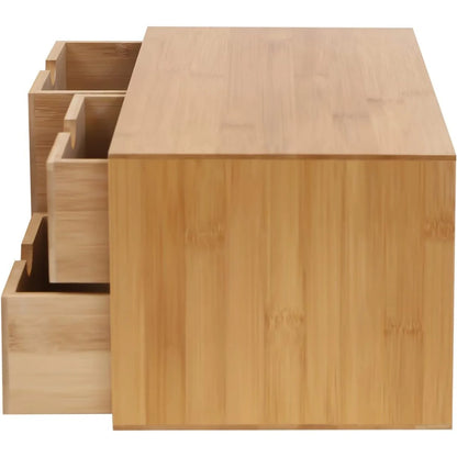 Desktop Bamboo Drawers Organizer for Home Office