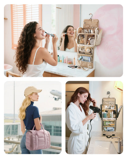 Toiletry Bag for Women with Hanging Hook