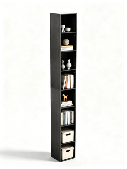 6-Tier Tall Cube Bookshelf Modern Storage Organizer