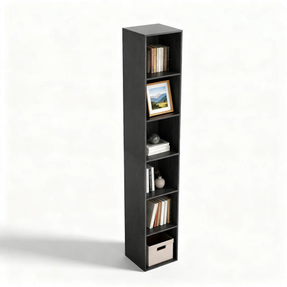 6-Tier Tall Cube Bookshelf Modern Storage Organizer