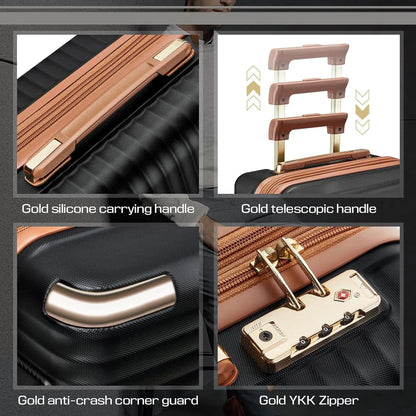 Expandable Hard Shell Luggage  with Spinner Wheels