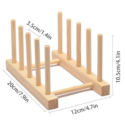 Bamboo Dish Rack Organizer for Kitchen Cabinets