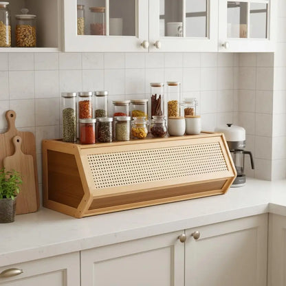 Bamboo Storage Cabinet Cupboard Organizer