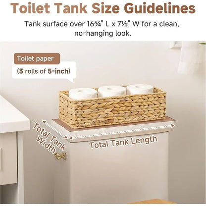 Bathroom Water Hyacinth Storage Baskets, 2-Pack