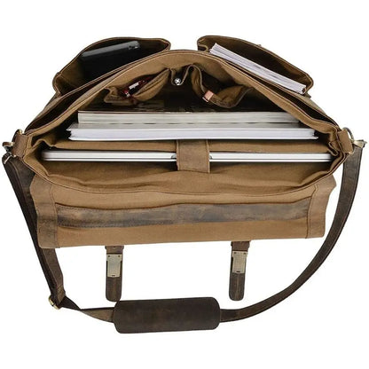 Leather Laptop Messenger Bags for Men and Women