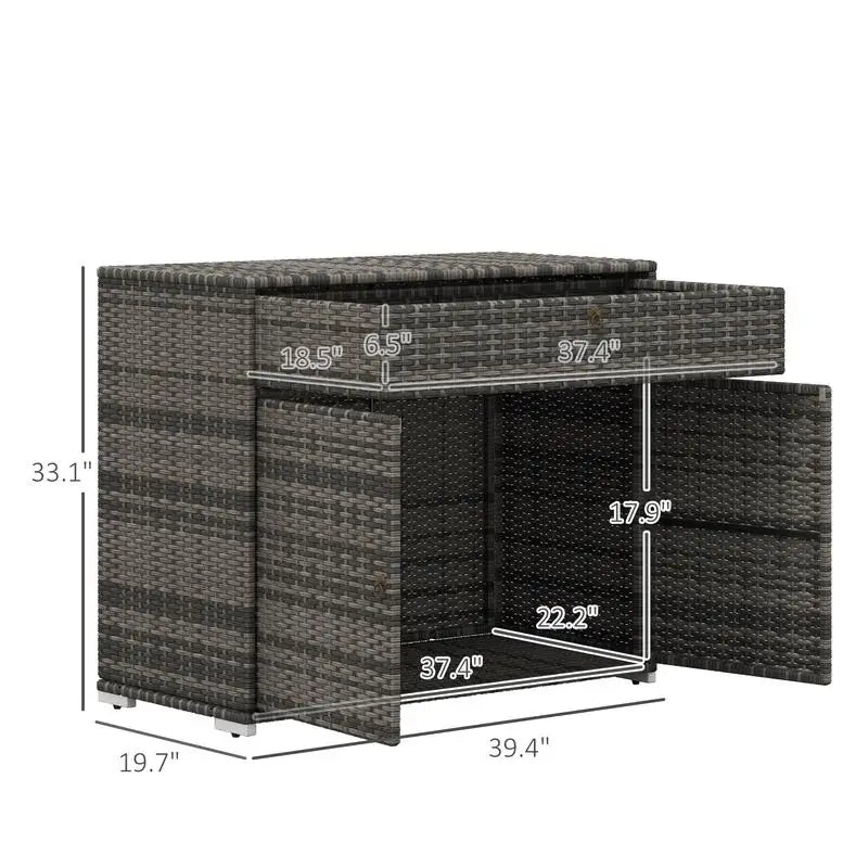 Outdoor Towel Rack and Pool Toy Storage Cabinet