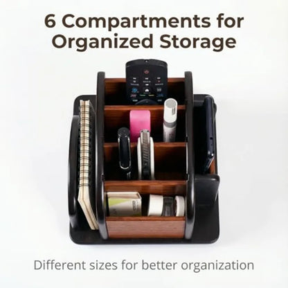 Wooden Desk Organizer with 6 Compartments