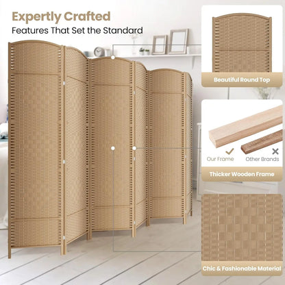 6-Panel Folding Privacy Screen