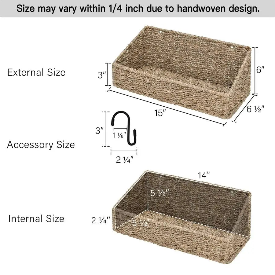 Woven Wall Baskets for Storage