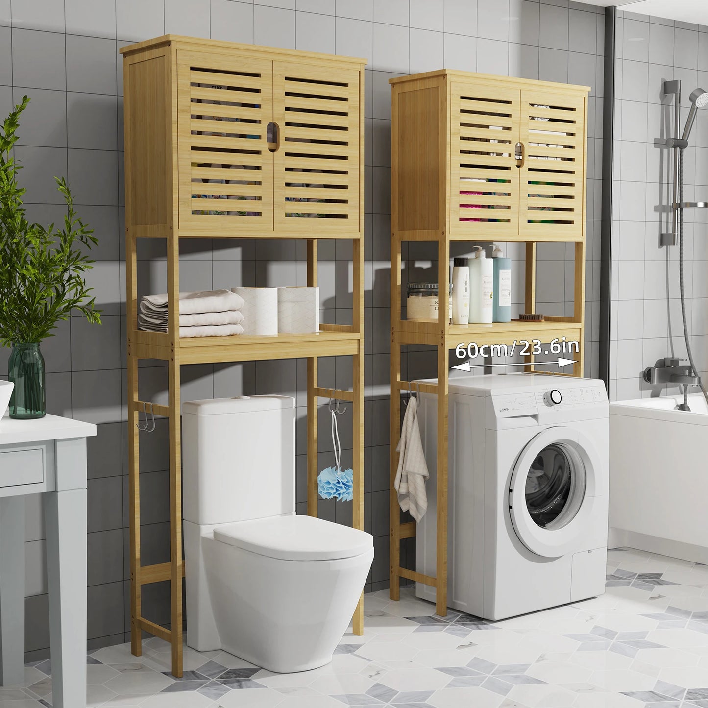 Over The Toilet Storage Cabinet Organizer