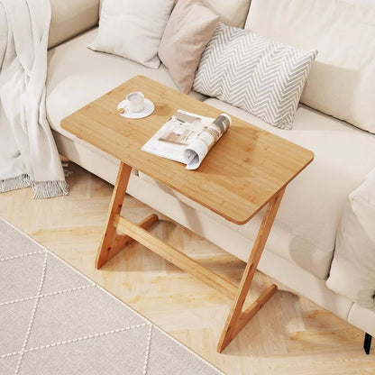 Bamboo TV Tray Table Z Shaped