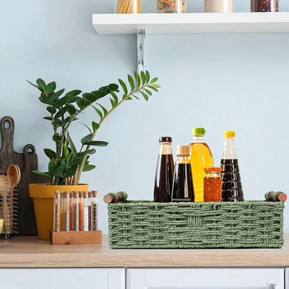 Handmade Decorative Round Paper Rope Storage Basket