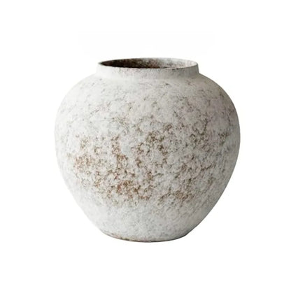 White Ceramic Textured Flower Vase