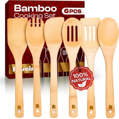 Wooden Cooking Utensils Set with Wooden Spoons