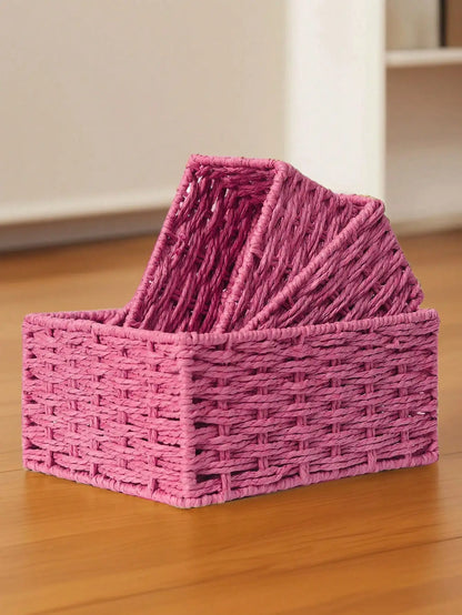 Handmade Rattan Woven Organizer Tray
