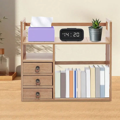 Bamboo Desktop Bookshelf Counter Top