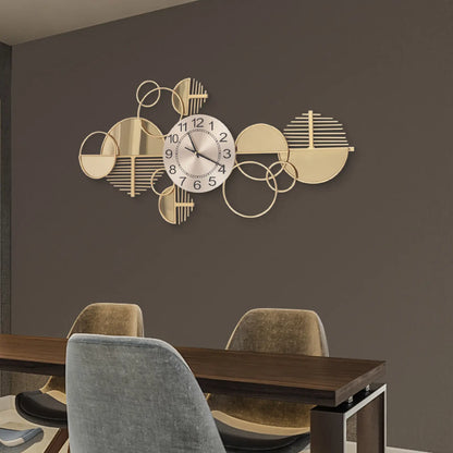 Modern Wall Clock Large Metal Minimalist Decor