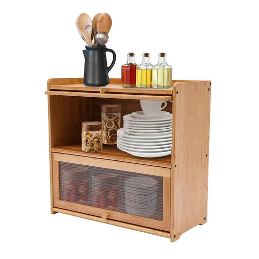 2 Doors Freestanding Kitchen Countertop Storage Cabinet