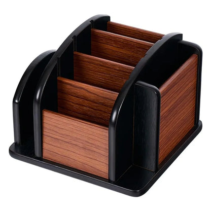 Wooden Desk Organizer with 6 Compartments