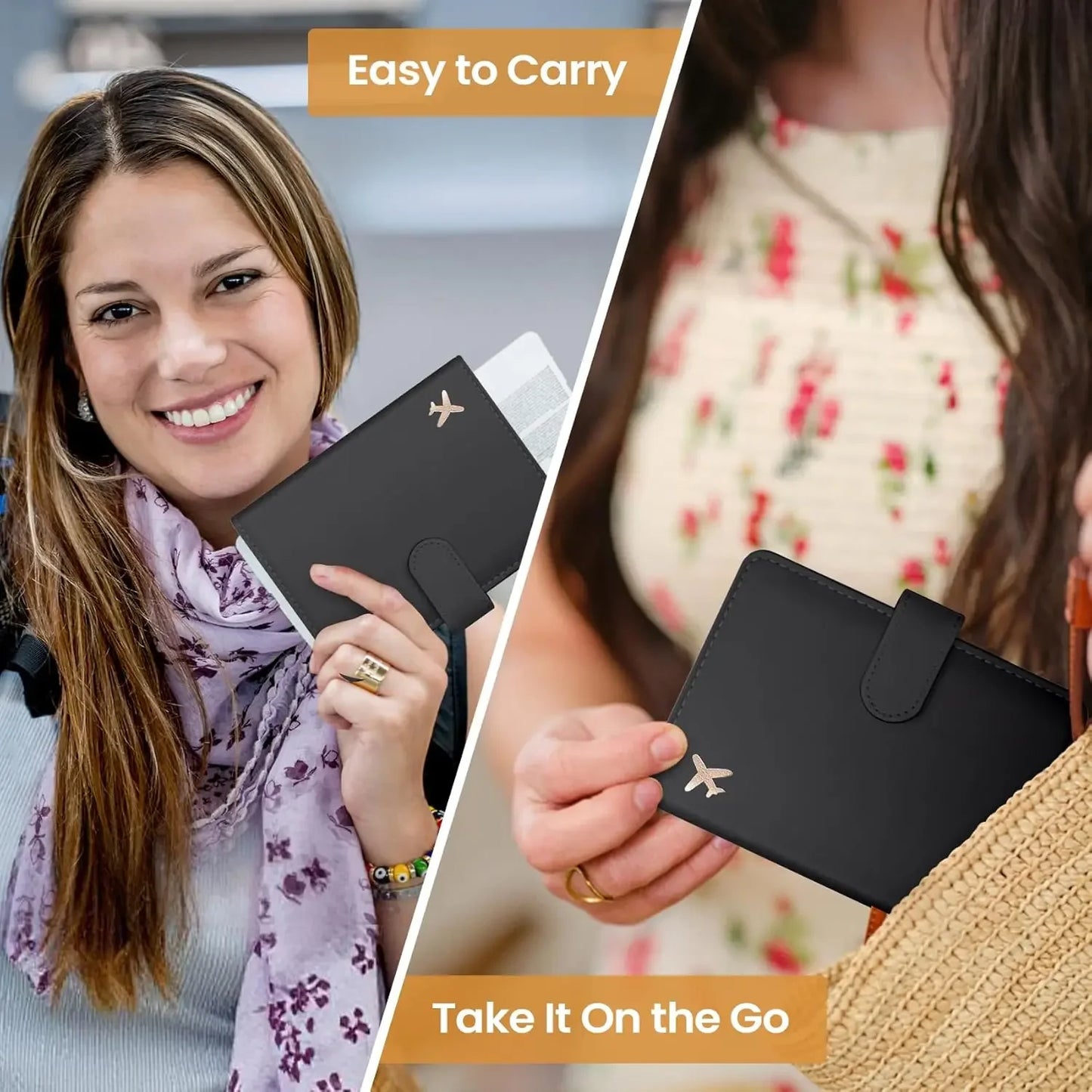 RFID Blocking Leather Passport Holder