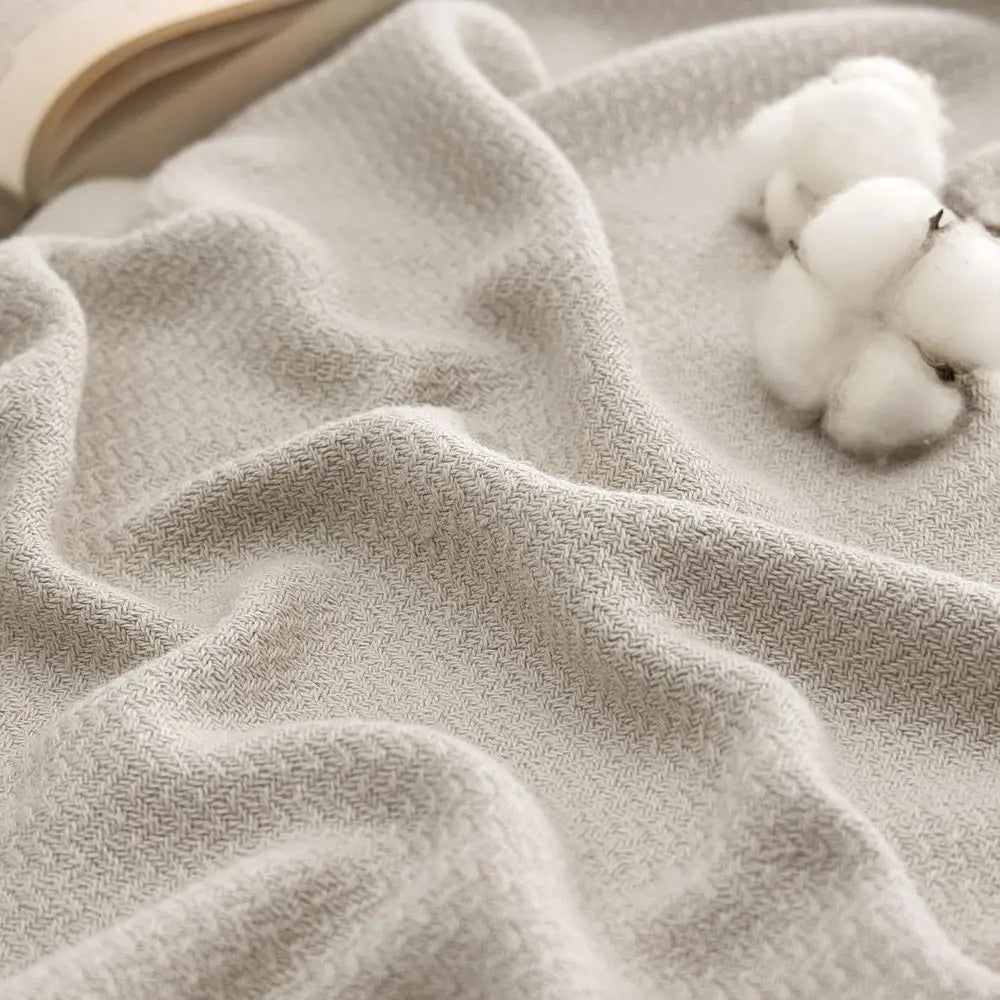 Cotton King Size Cooling Breathable Woven Blanket