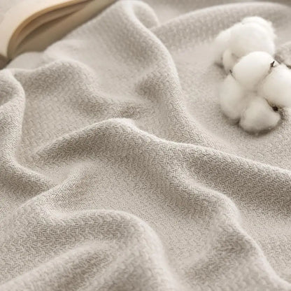 Cotton King Size Cooling Breathable Woven Blanket