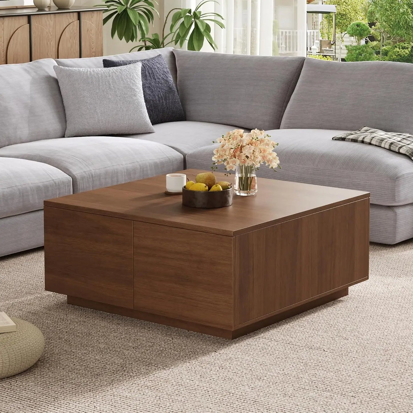 Solid Wood Square Coffee Table