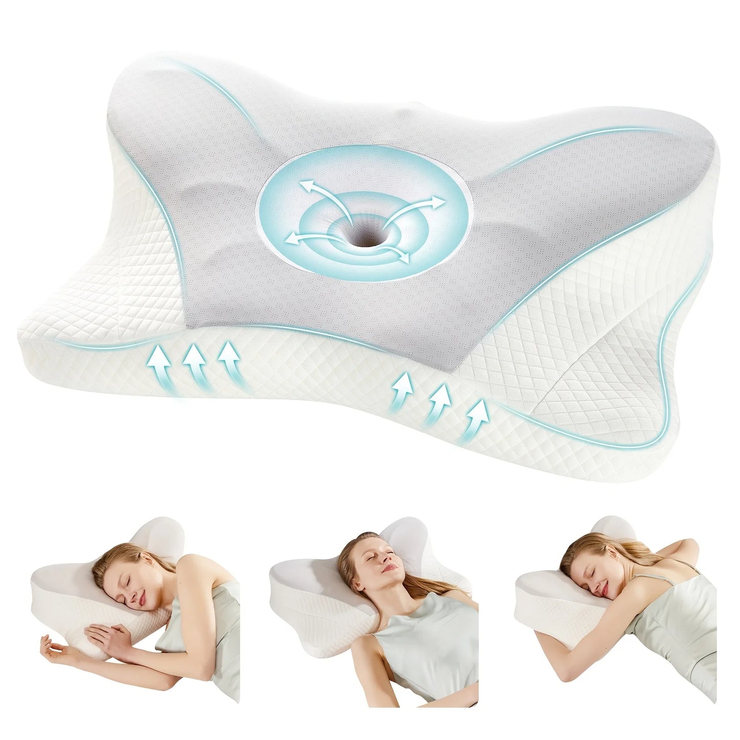 Ergonomic Contour Neck Pillows for Neck Relief