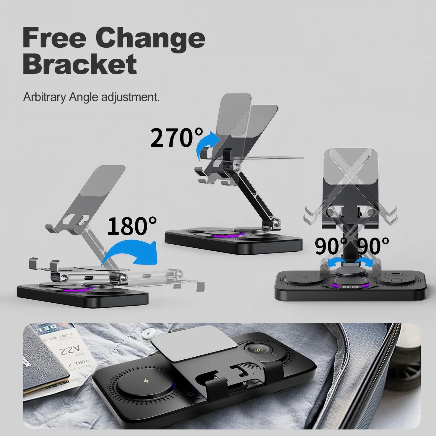 7 in1 Wireless Charger Stand Pad Magnetic